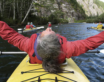 Audrey in kayak
